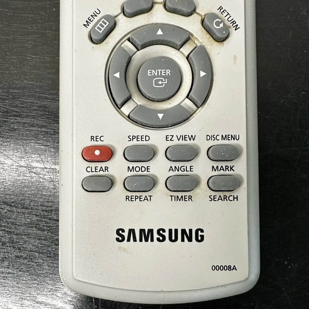 Genuine Samsung 00008A Original Remote Control VCR DVD TV Gray Tested And Works